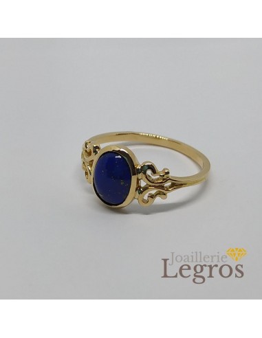 Bague or Jaune et sa pierre Lapis Lazuli en ligne des produits 