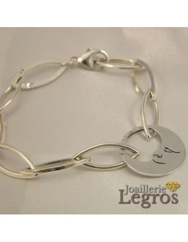 Bracelet Argent Lune face diamantée Silver Moon JUSQU'A -70%! 