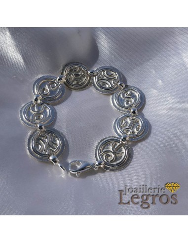 Bracelet ethnique inspiration africaine en argent 925 s'inspire de l'anatomie humaine