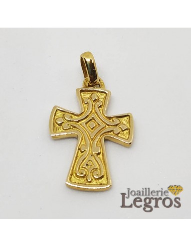 Pendentif croix en or motif arabesque art 18 carats acheter en ligne