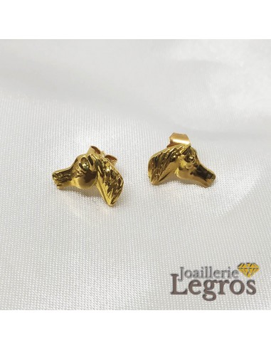 Boucles d'oreilles Tête De Cheval Arabe Or jaune 18 carats En savoir plus