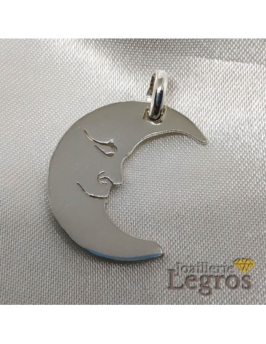 Pendentif demi lune argent 925 pas chere