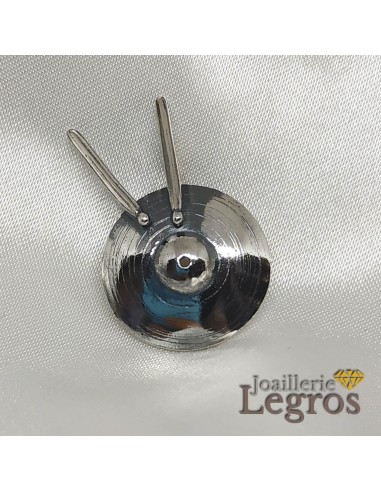 Pendentif Cymbale et baguettes Batterie Percussion en argent 925 français