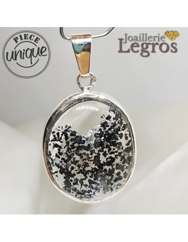 Pendentif quartz inclusions d'hématite en Argent 925 Livraison rapide