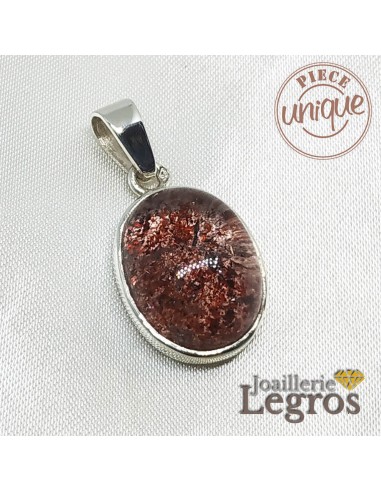 Pendentif Quartz à inclusions de Lépidocrocite de Madagascar - Argent 925 Venez découvrir notre 