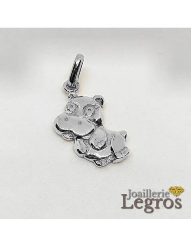 Pendentif hippopotame "Hippo" enfant Argent 925 2 - 3 jours ouvrés.