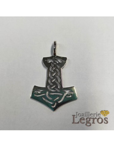 Pendentif Marteau de Thor en argent 925 - avec ou sans rune JUSQU'A -70%! 