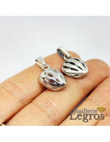 Pendentif casque de vélo en volume en argent 925 des créatures d'habitude