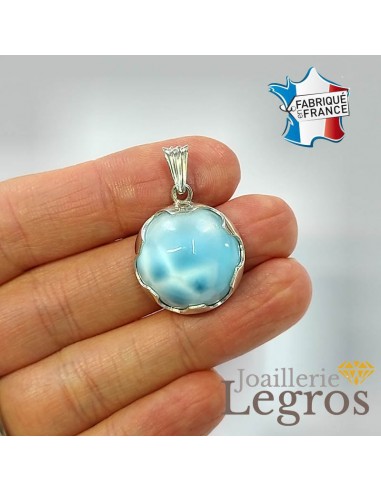 Pendentif Larimar cabochon en argent 925 prix pour 