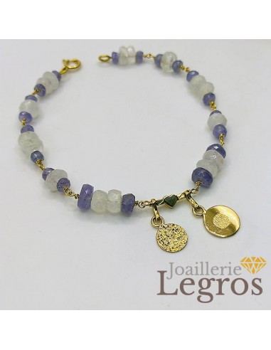 Bracelet pierre naturelle Pierre de lune Tanzanite Breloques Or Toutes les collections ici