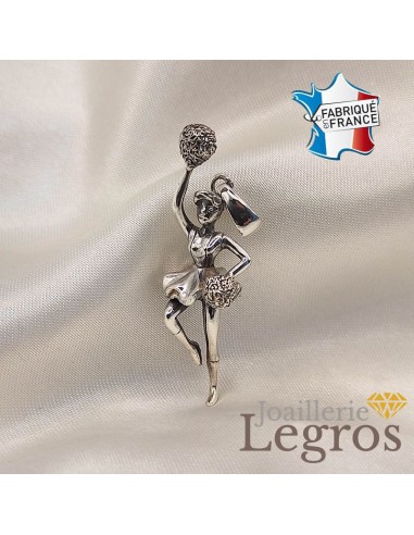 Pendentif Cheerleader Pom-Pom Girl en argent 925 chez Cornerstreet bien 