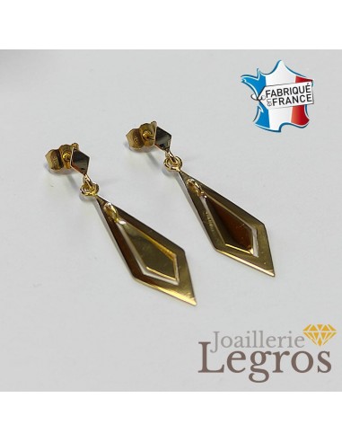 Boucles d'oreilles pendantes Losanges mobiles en or jaune 18 carats de la marque