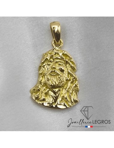 Médaille Jésus Visage du Christ Pendentif or 18 carats de pas cher