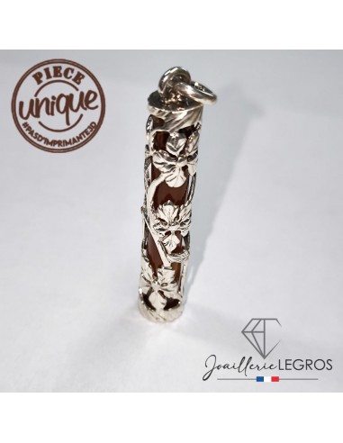 Pendentif cornaline tiki floral inspiration tiki polynésien Argent 925 votre restaurant rapide dans 