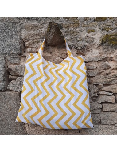 Yellow zig-zag saddle pad bag solde