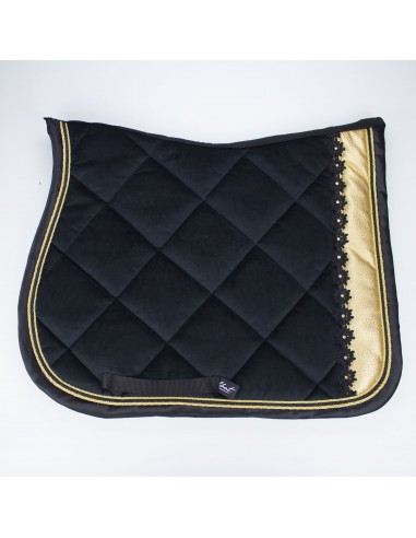 Aballo black/gold saddle pad Venez acheter