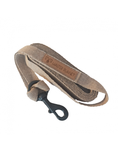 Flat natural hemp lead rope votre