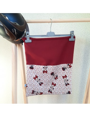 Two-tone burgundy Minnie Mouse helmet bag livraison et retour toujours gratuits