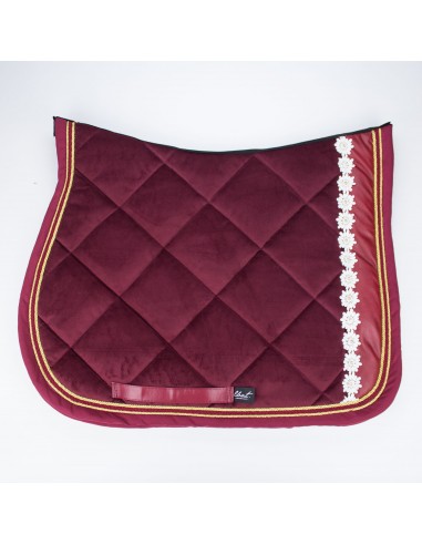 Aballo burgundy saddle pad de votre