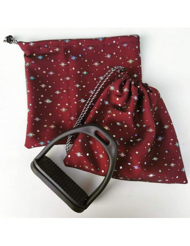 Burgundy stars stirrup bags/covers Amélioration de cerveau avec