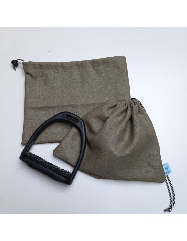 Khaki glitter stirrup bags/covers outlet