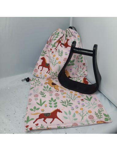 Pink horses stirrup bags/covers l'évolution des habitudes 