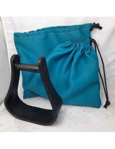 Plain turquoise stirrup bags/covers Paris Déstockage Promo