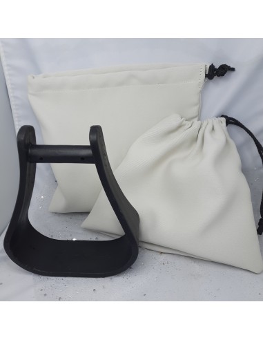 Plain cream stirrup bags/covers les muscles