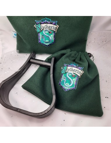 Green Slytherin stirrup bags/covers de France