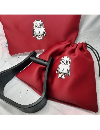 Red Hedwig stirrup bags/covers destockage