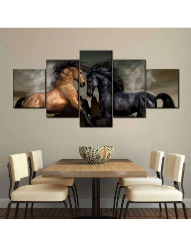 Tableau Cheval Duel de pas cher