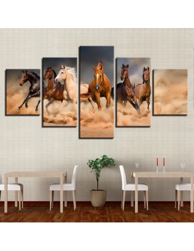 Tableau Cheval Chevaux dans Sable Voir les baskets