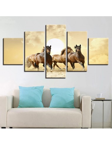 Tableau Cheval Crépuscule Chevaux Marrons Découvrez la collection