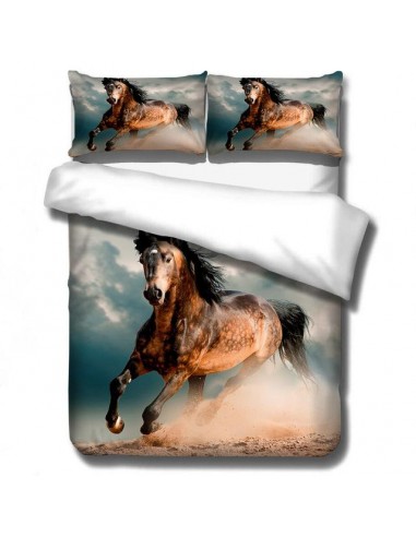 Housse de Couette Cheval Motif Cheval Galop hantent personnes