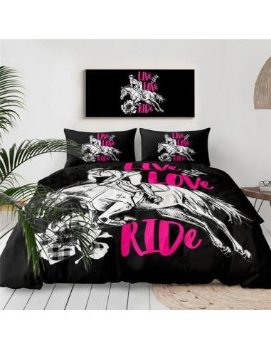 Housse de Couette Cheval "Live Love Ride" JUSQU'A -70%! 