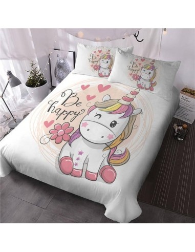 Housse de Couette Licorne "Be Happy" 50% de réduction en Octobre 2024