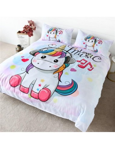 Housse de Couette Licorne Casque Musique store