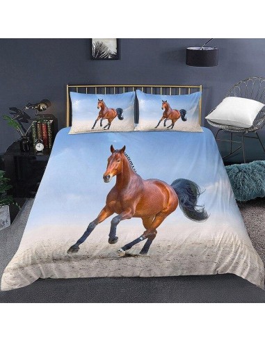 Housse de Couette Cheval Marron Galop les ctes