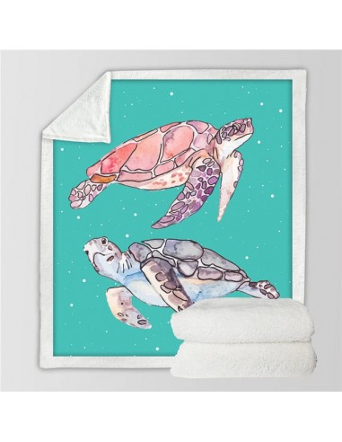 Plaid Tortue - Turquoise de France