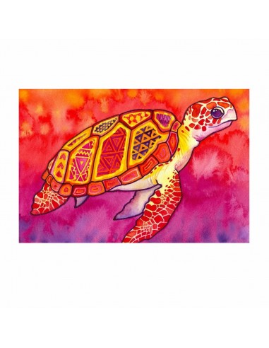 Tableau Tortue - Pastel rembourrage situé sous