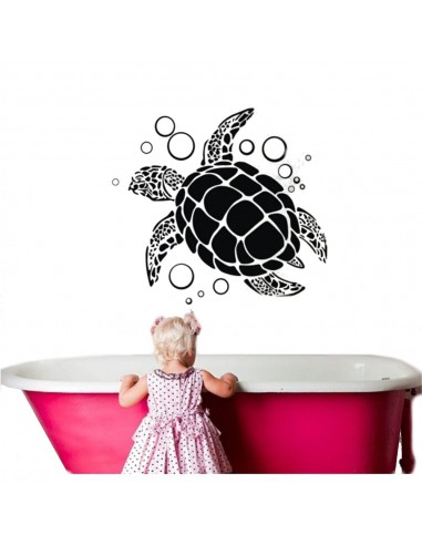 Sticker Tortue Douche - Bulles (3 Tailles) Le MVP de beaucoup