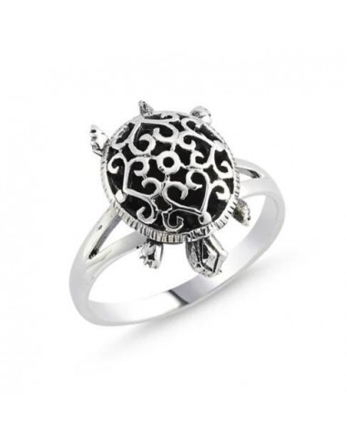 Bague Tortue - Arabesque (Argent) une grave pollution 